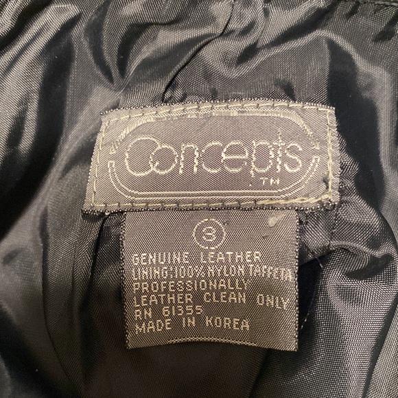 Black Mini Leather Skirt - Picture 3 of 3